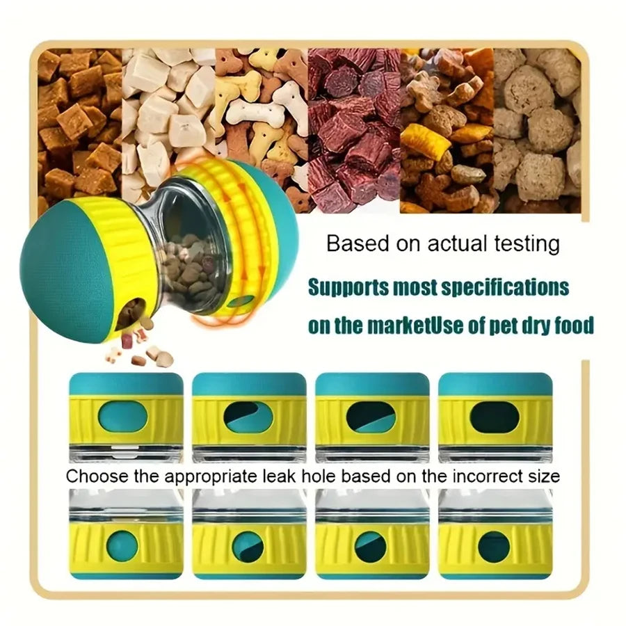 Balle distributrice de friandises pour chien, jouet d'entraînement à l'alimentation lente, distributeur de friandises pour animaux de compagnie, machine d'alimentation lente