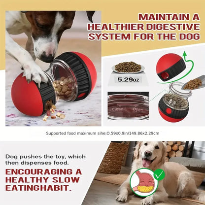 Balle distributrice de friandises pour chien, jouet d'entraînement à l'alimentation lente, distributeur de friandises pour animaux de compagnie, machine d'alimentation lente