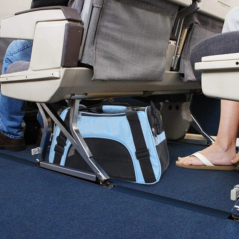 Sac de transport pour chien DogCarrierBag™ bleu – aéré, pliable et léger